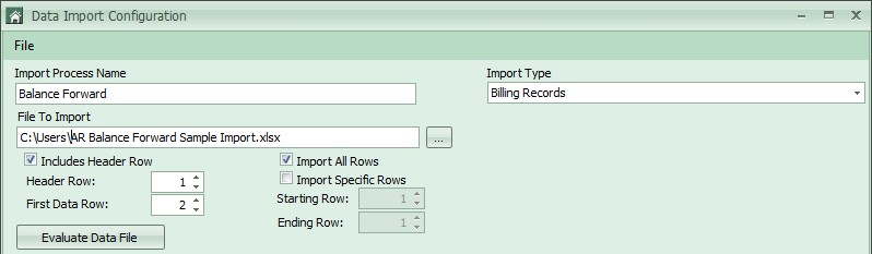 Importing Balances into Caliber