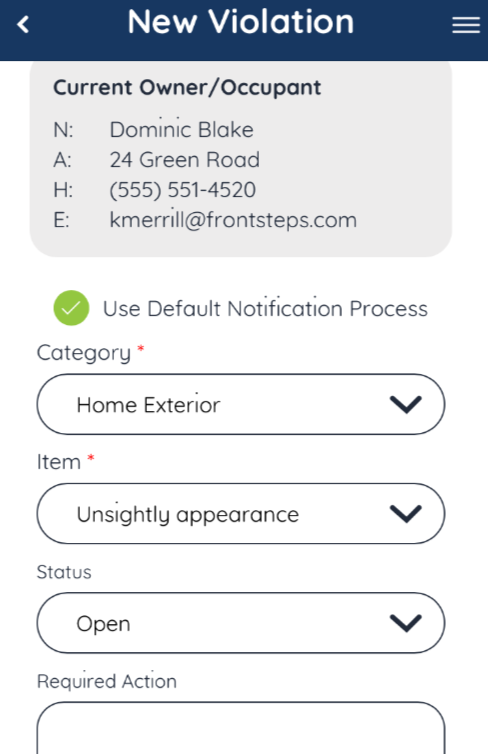How to View, Update or Add a Violation