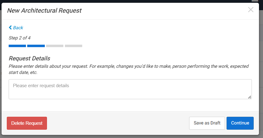 Resident: How to create and update Architectural Request