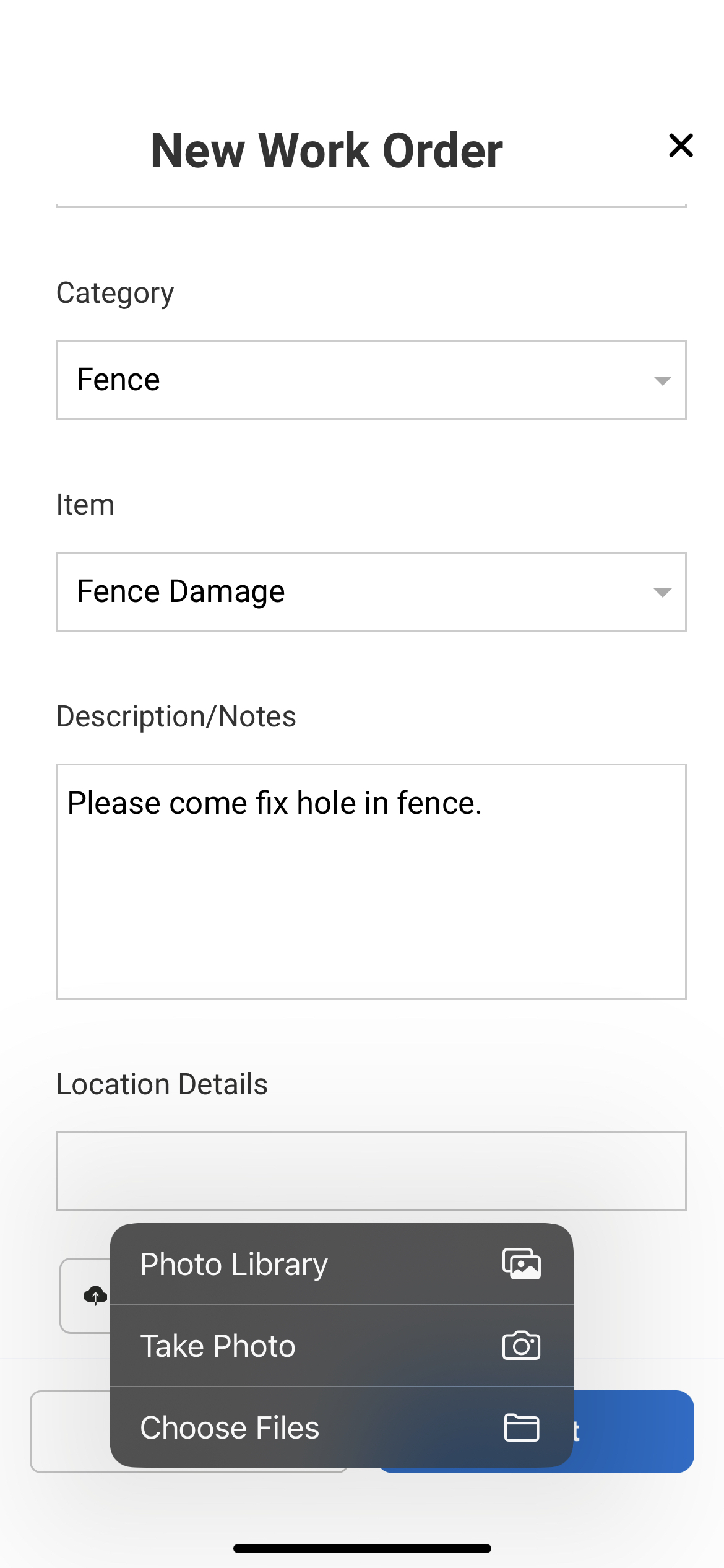 Resident- Community Mobile Work Order Pictures