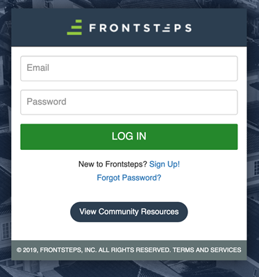 Resident - Login Password Reset