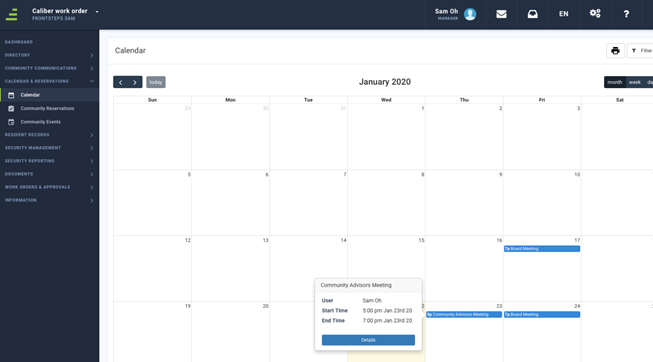 Manager - Creating Recurring Events