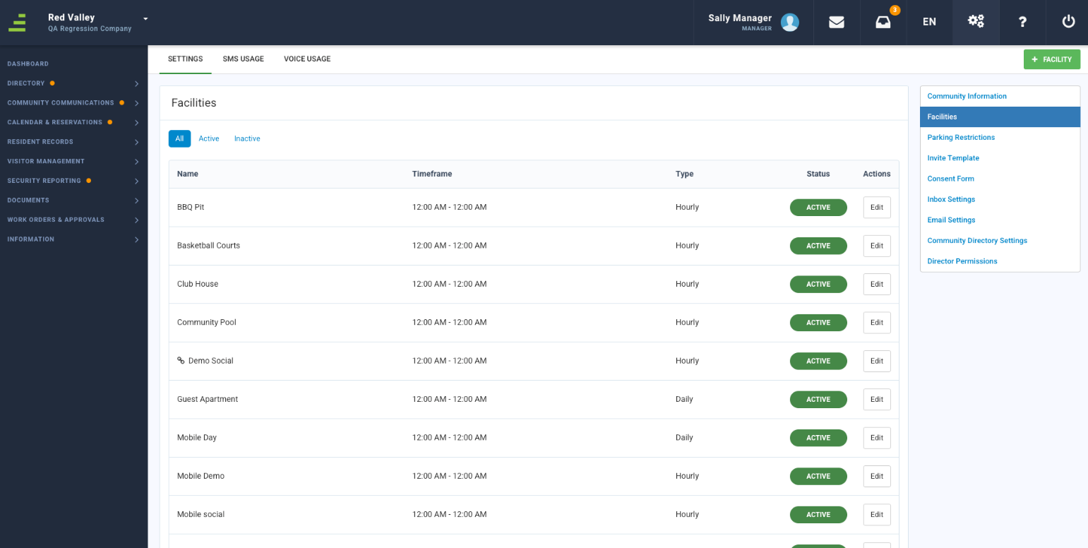 Manager - Facility Reservations Social Distancing Feature