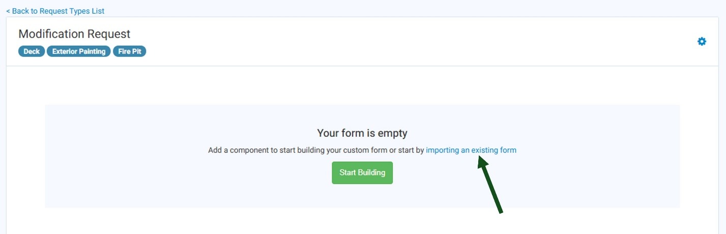 Creating Global Architectural Request Forms