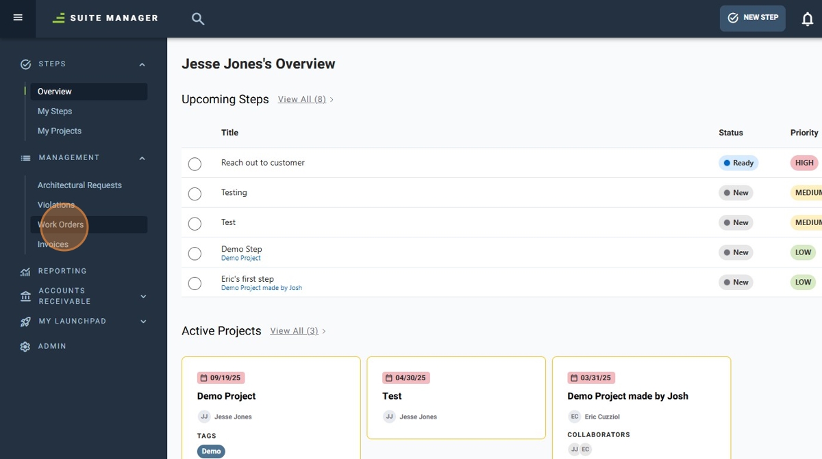 How To Create a New Work Order