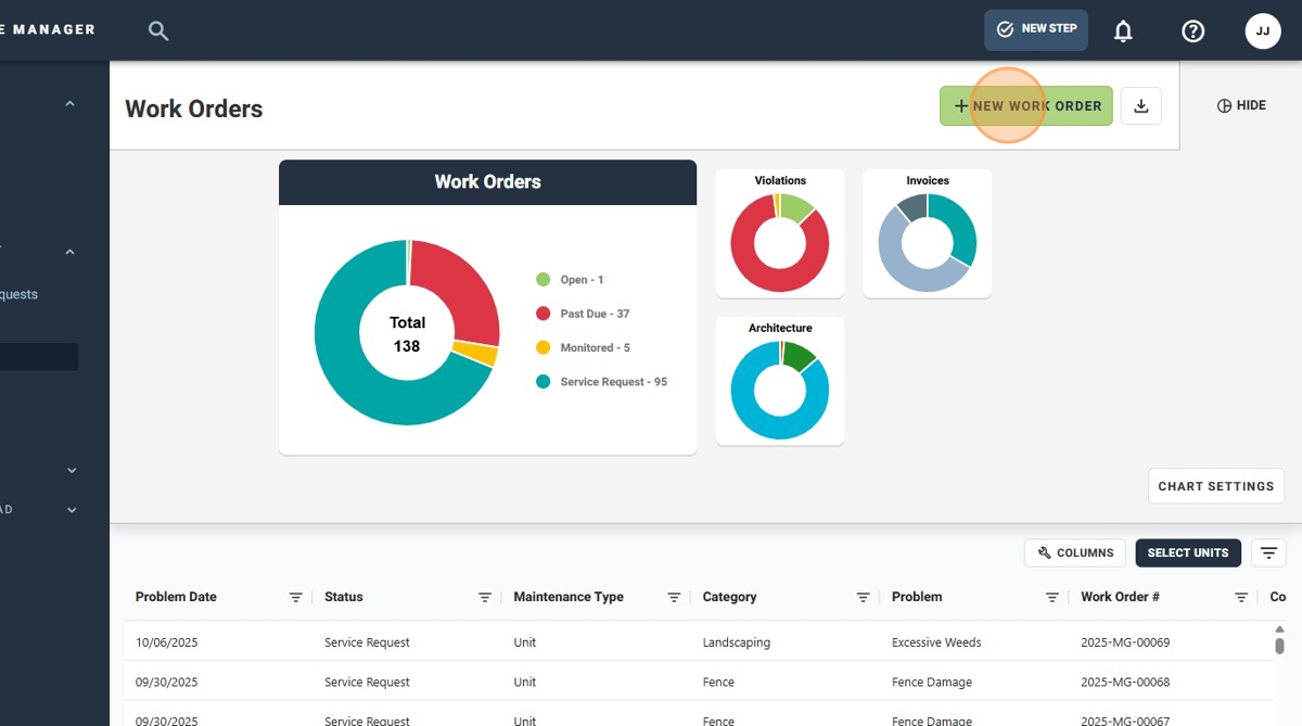 How To Create a New Work Order