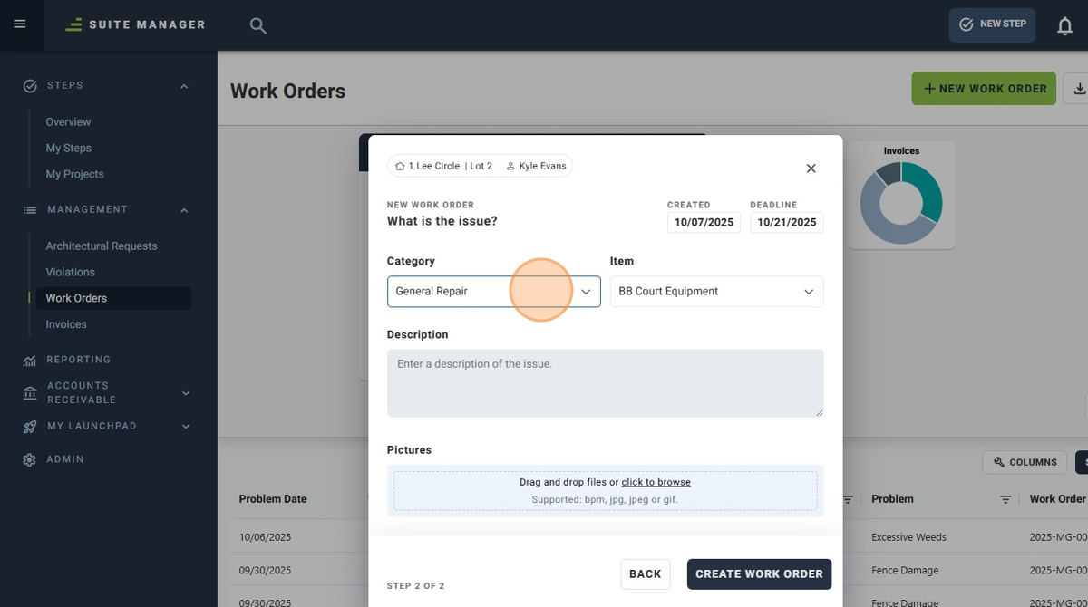 How To Create a New Work Order