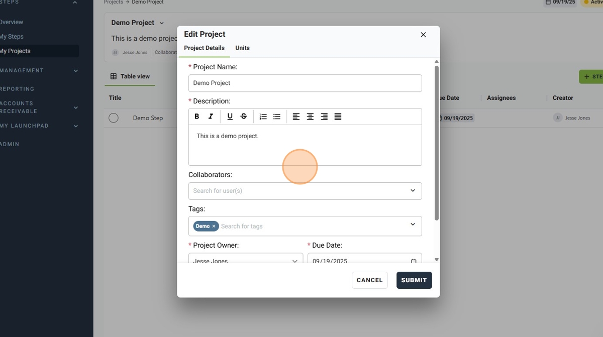 How to Edit a Project