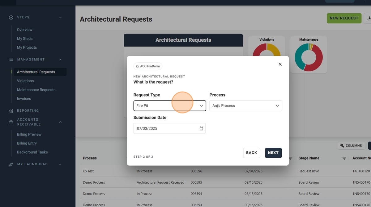 How To Create an Architectural Request