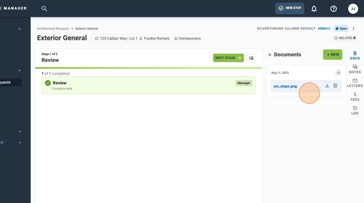 How To Upload a Document to an Architectural Request