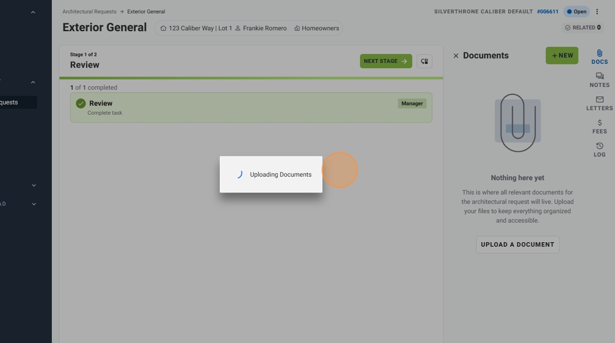 How To Upload a Document to an Architectural Request