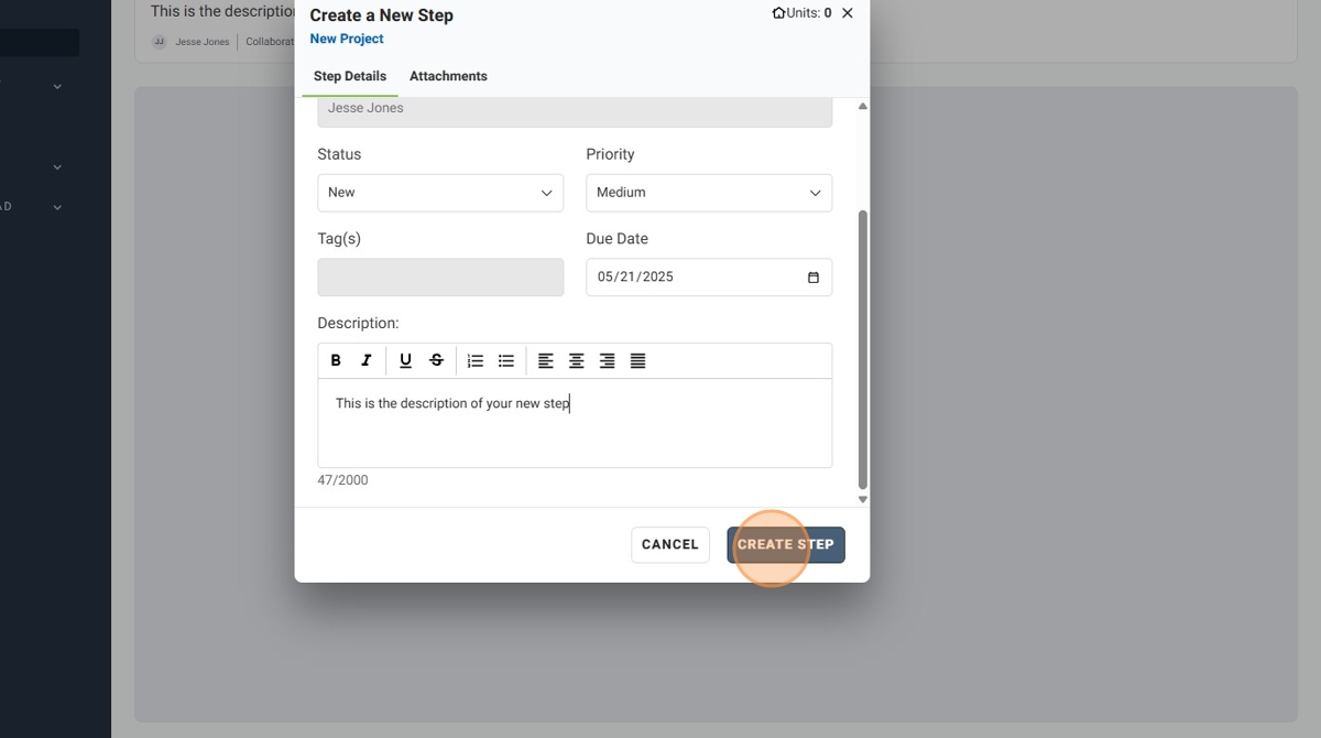 How To Add a New Step to a Project