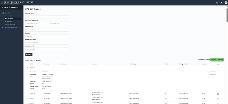 How to use the FRONTSTEPS Manager Print Center