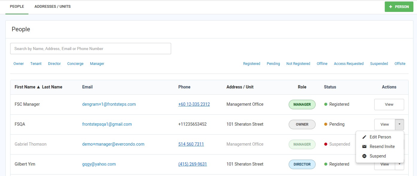 Manager - User Directory